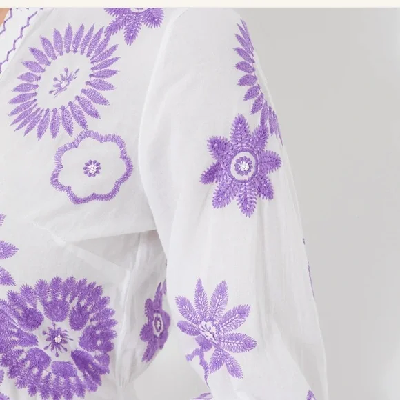 NIMO WITH LOVE White and Purple Azurite Dress NEW - Picture 6 of 12